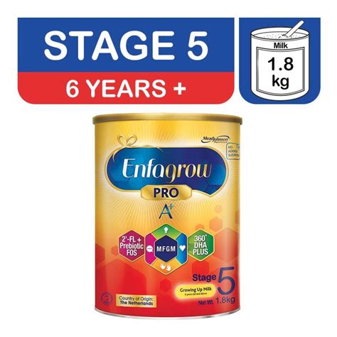 Enfagrow Pro A+ Stage 5 for children 6 years old and above.
